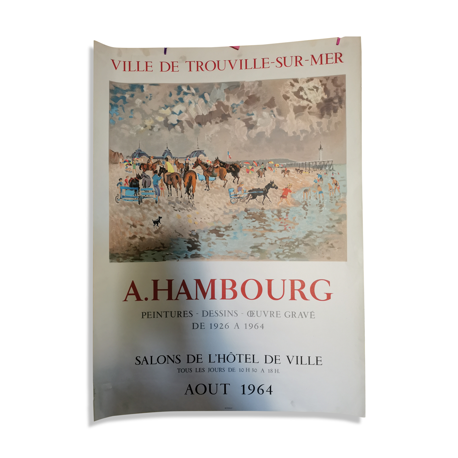 Affiche exposition Trouville sur mer 1964