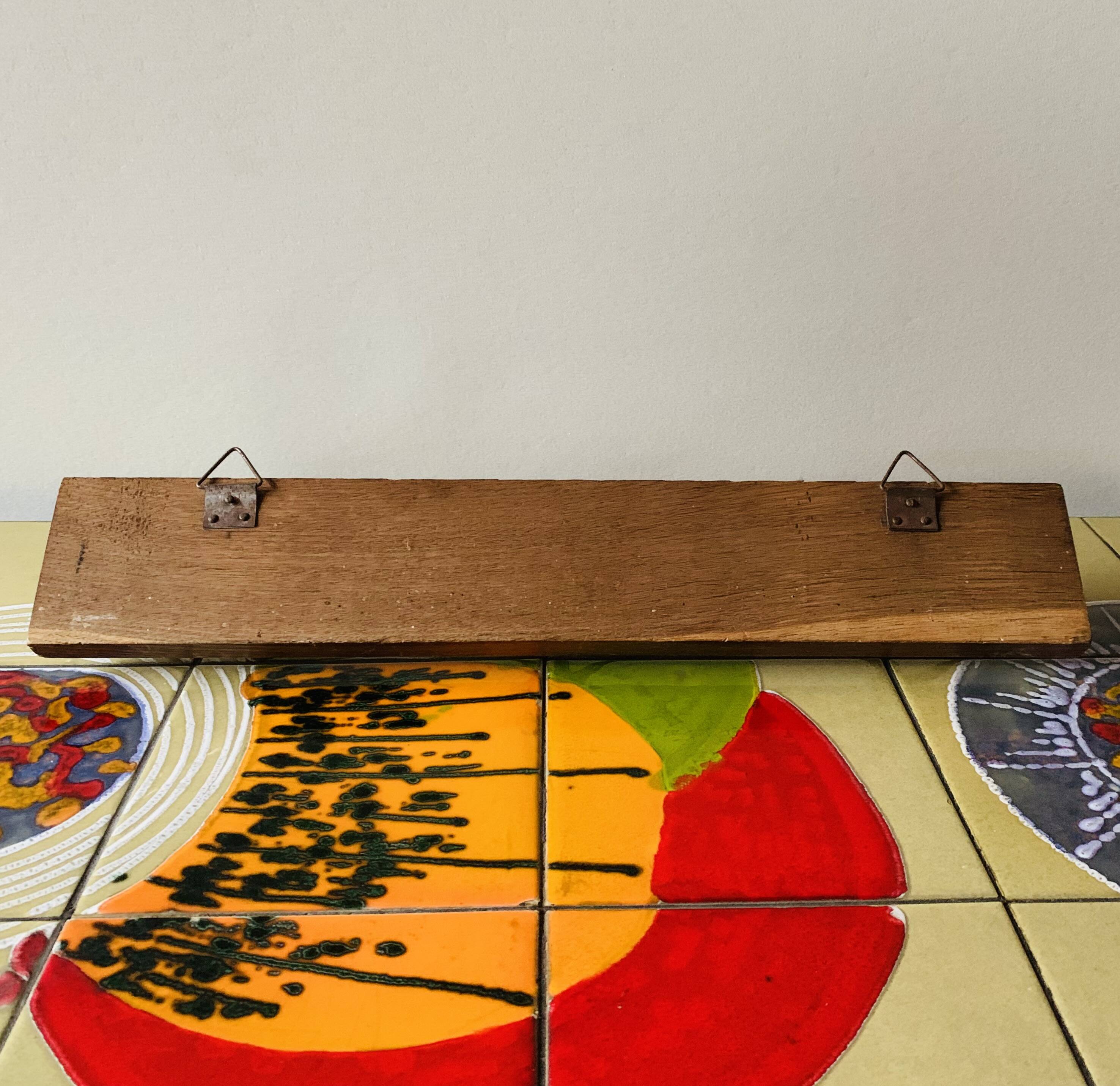 Vintage wooden wall coat rack - triple hook