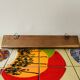 Vintage wooden wall coat rack - triple hook