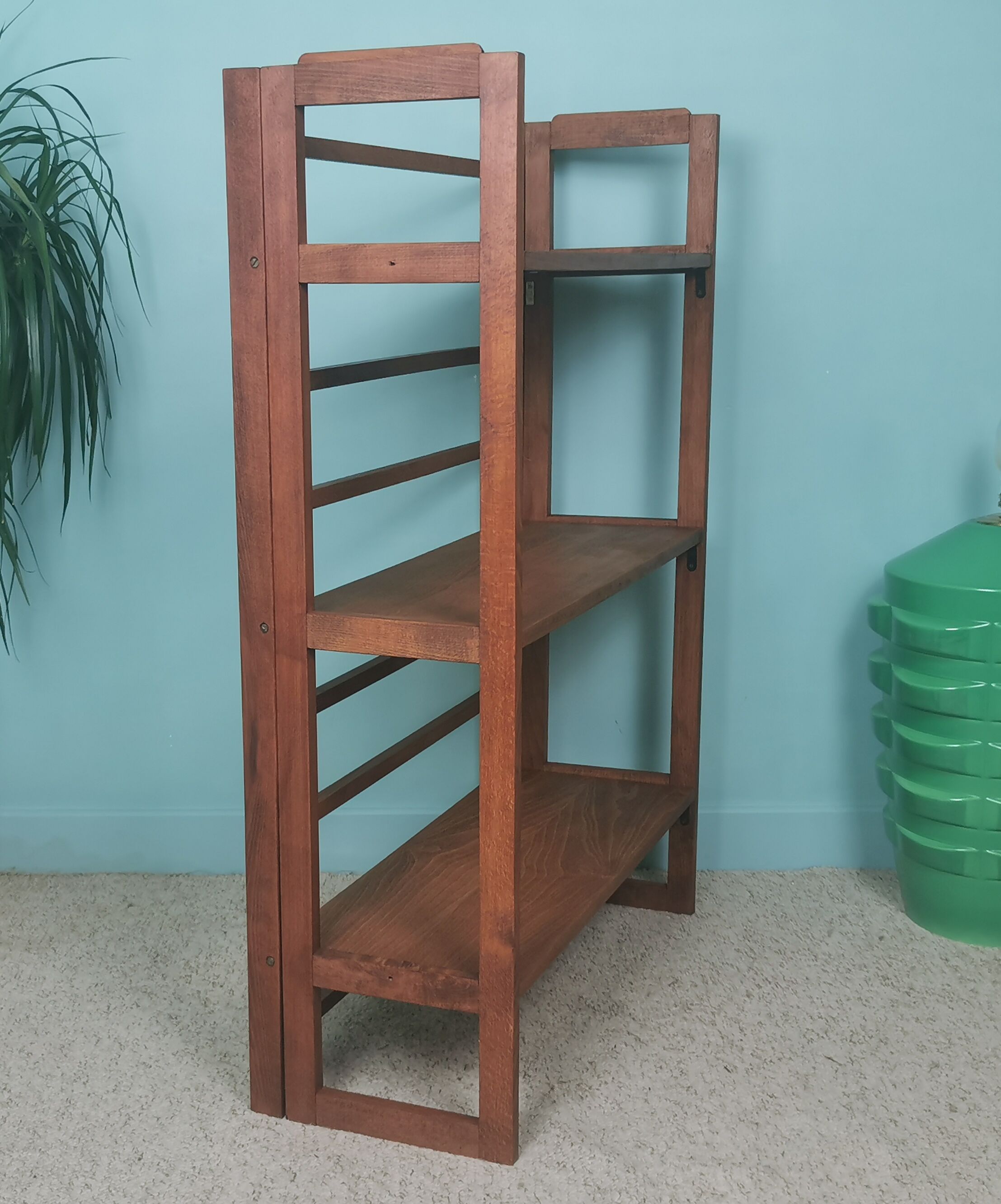 Folding bookcase shelf 50's