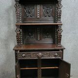 Renaissance neo-Gothic style state cabinet in solid wood, 19th century