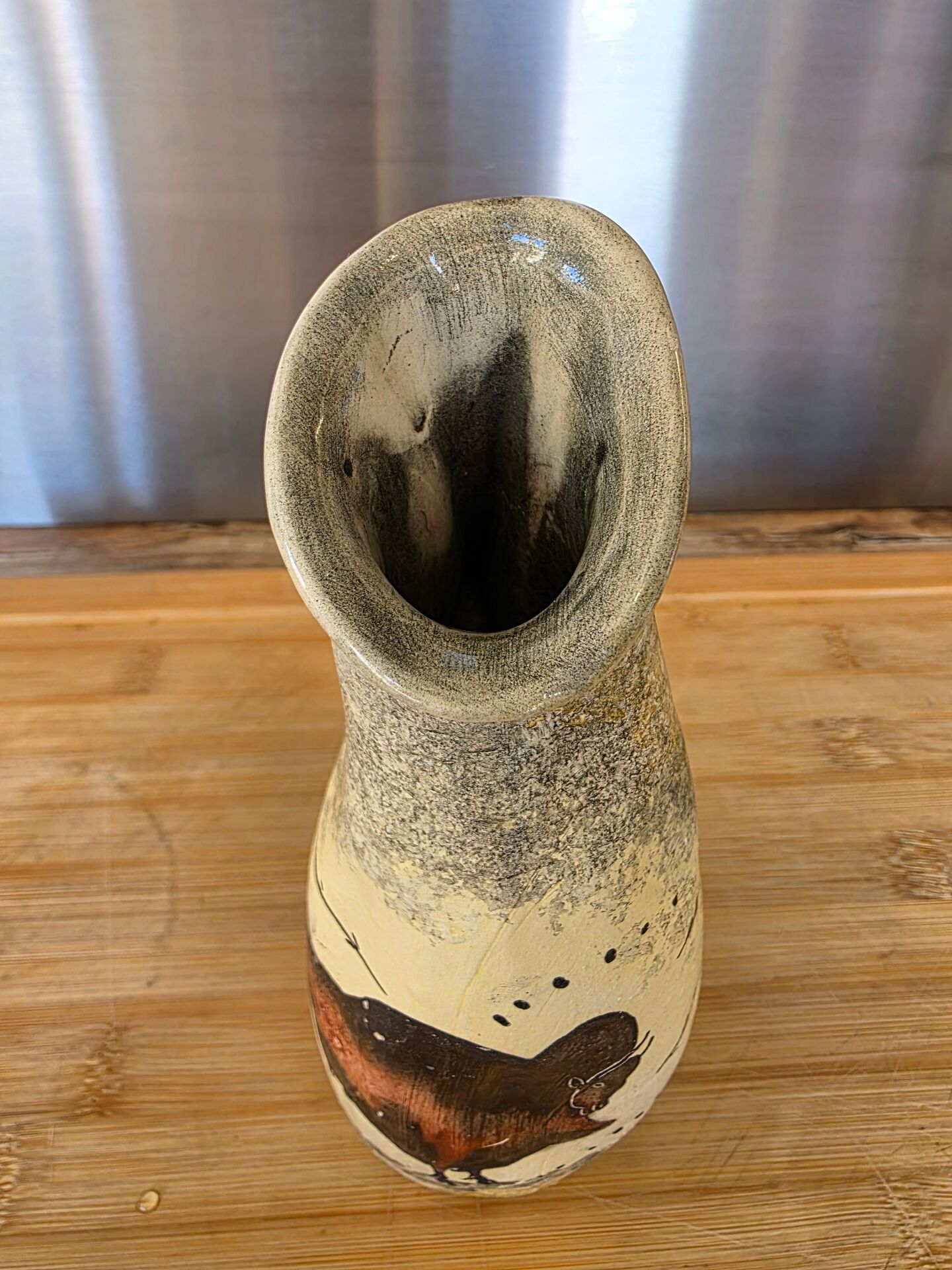 Vintage Ceramic Vase Signed André Quiron – Rock Art & Zoomorphic Decor