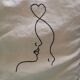 Coussin dessin trait continu