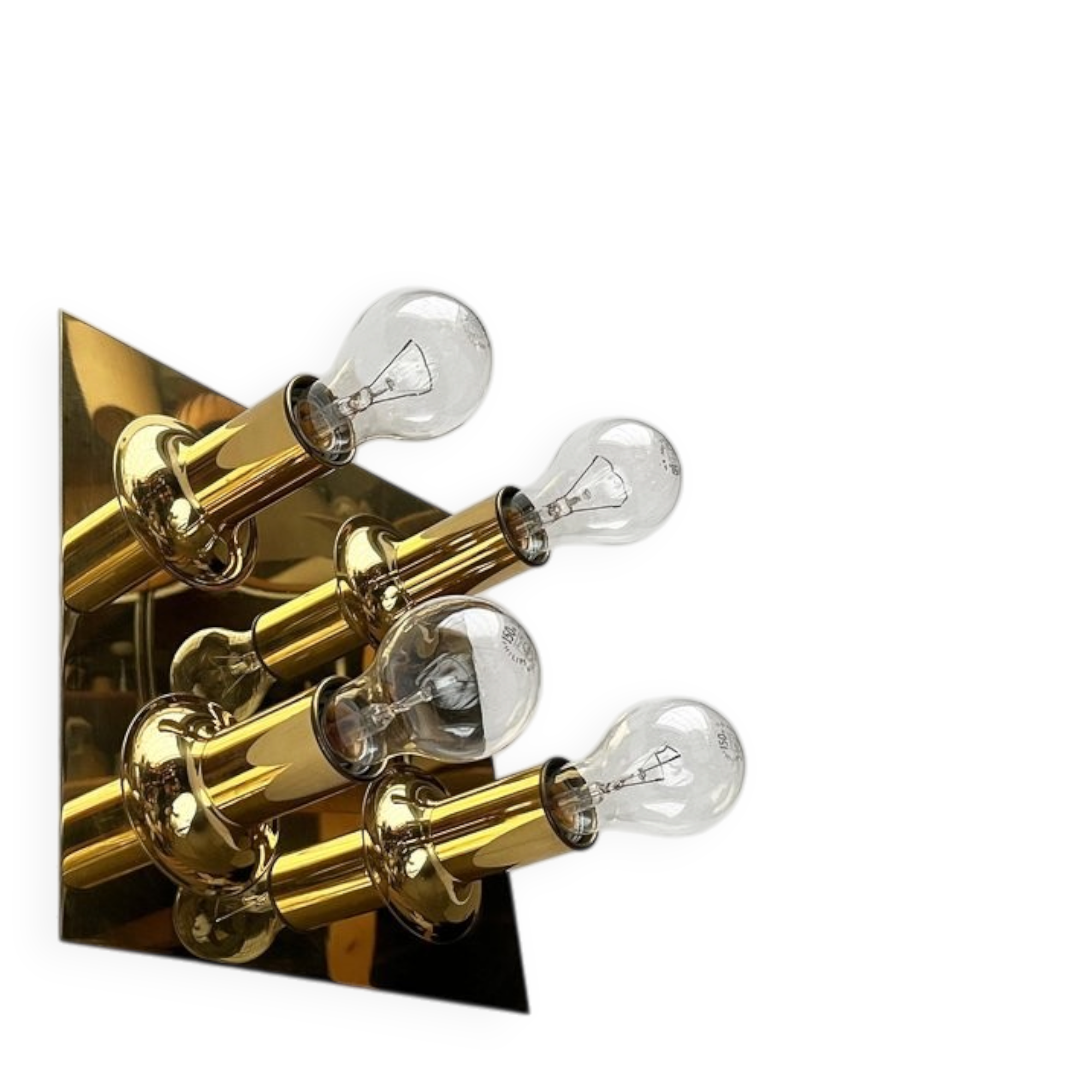 Ceiling lamp or wall sconce in brass from the mid-century German space age by Cosack, 1960s.