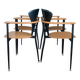 Set of 4 Postmodern Dining Chairs, 1980's.