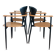 Set of 4 Postmodern Dining Chairs, 1980's.
