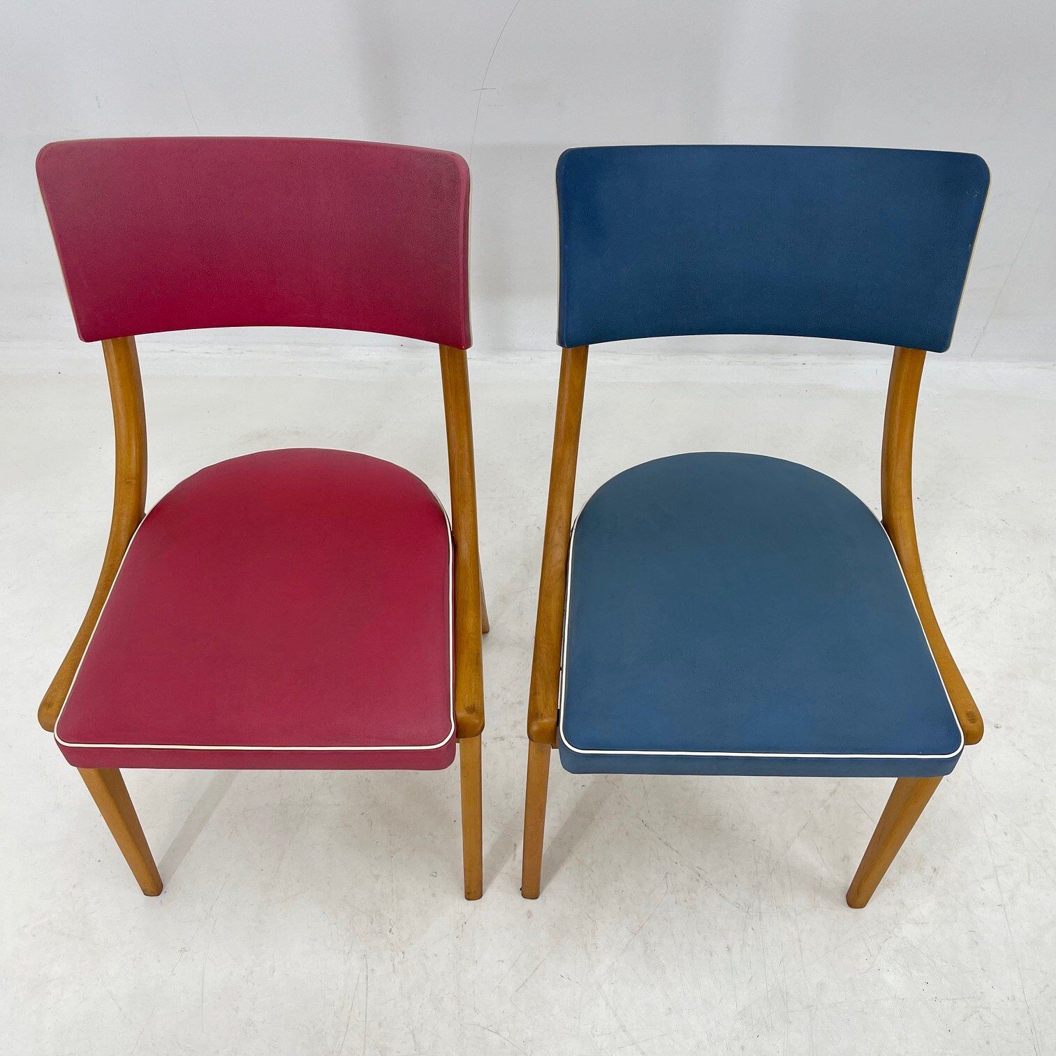Set of 2 Colourful Vintage Chairs, Germany, 1960's