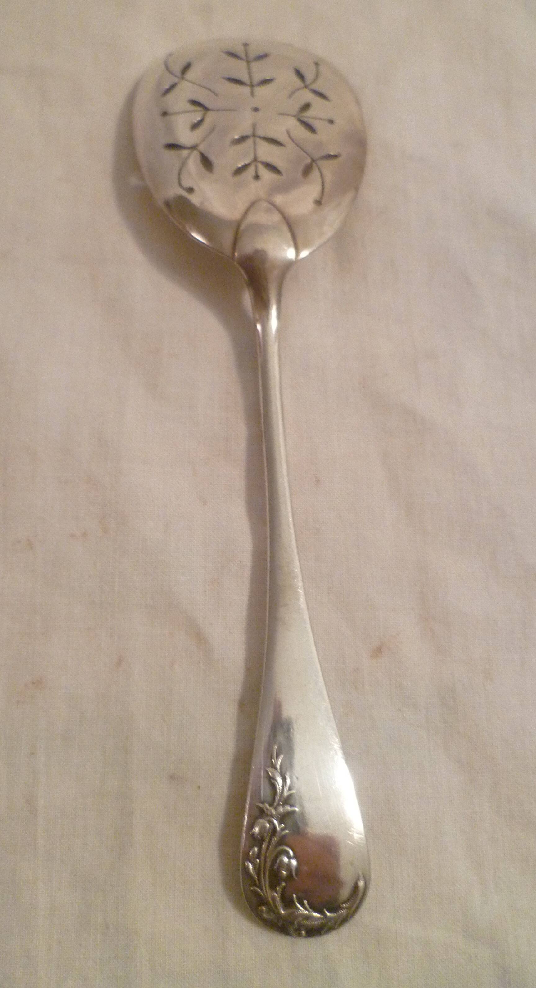 Olive spoon met.silver met silversmith boulenger art nouveau styl jugenstyl