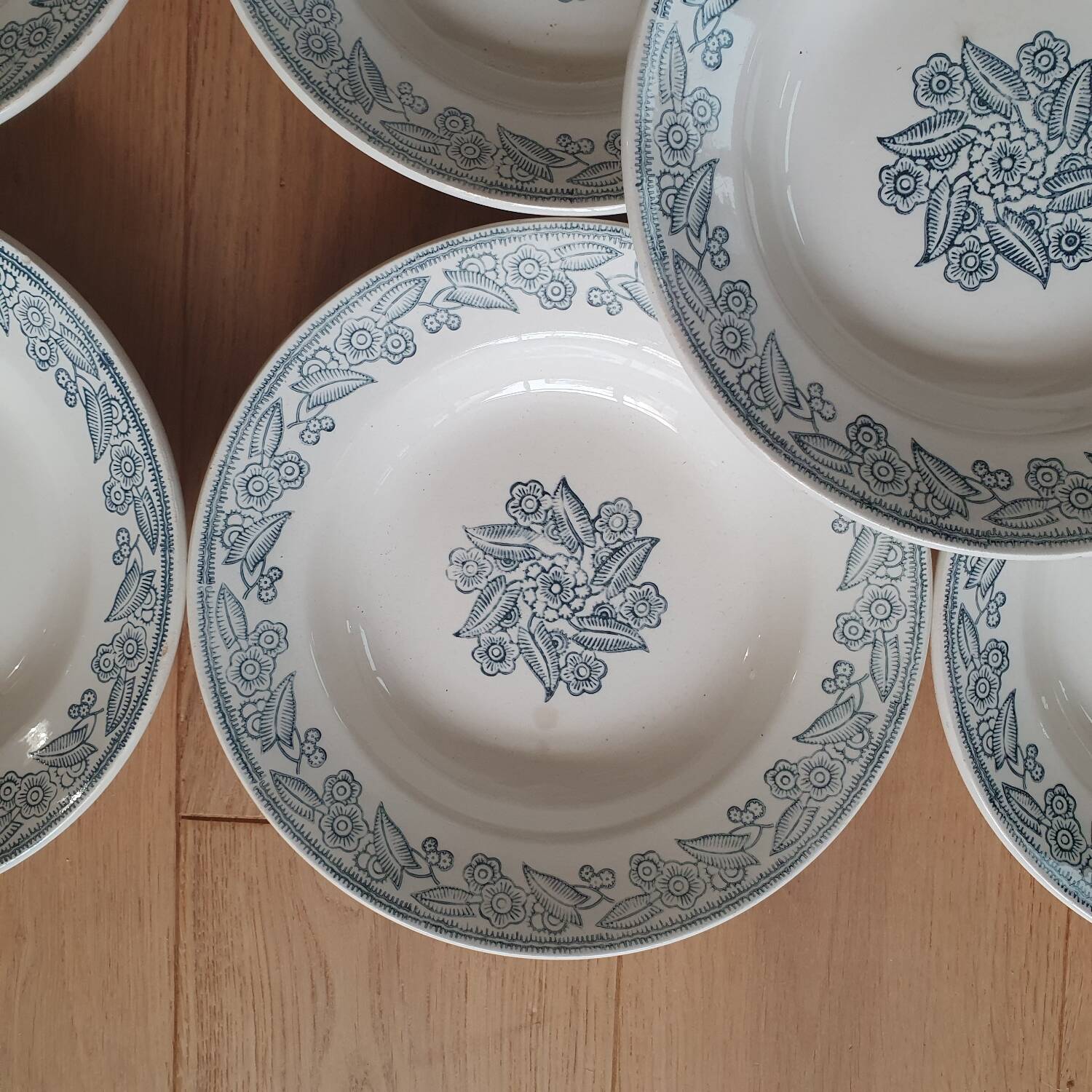 10 Terre de Fer soup plates, Longwy - Saintonge