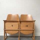 Fauteuils de cinéma en bois