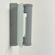 Vintage wall light, grey lacquered metal and frosted curved glass, France, 1980.