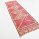 Red & Pink Oriental Vintage Runner Rug, 100x315Cm