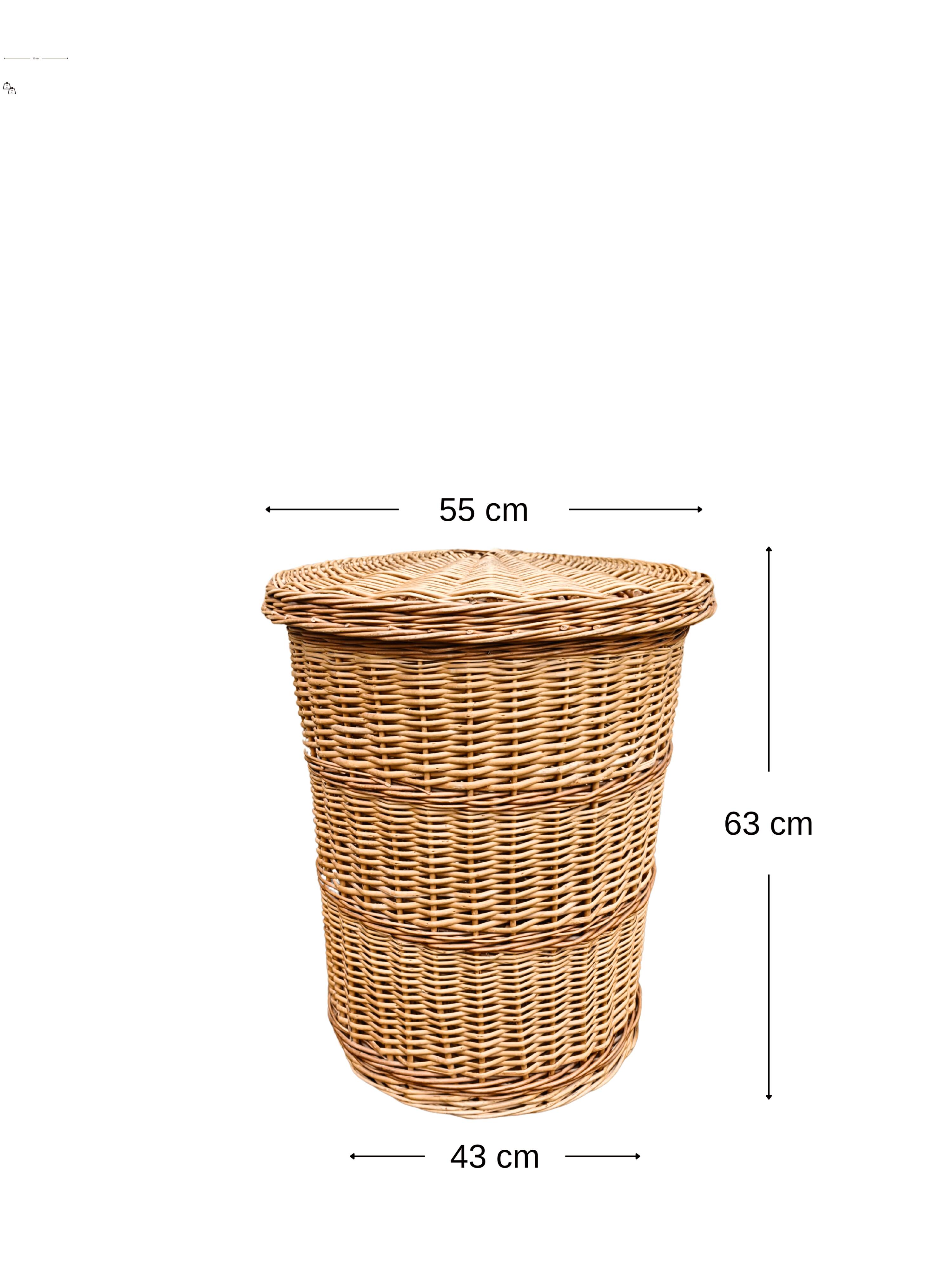 Large Wicker Basket with Lid