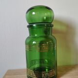 Vintage green glass jar made in Belgium