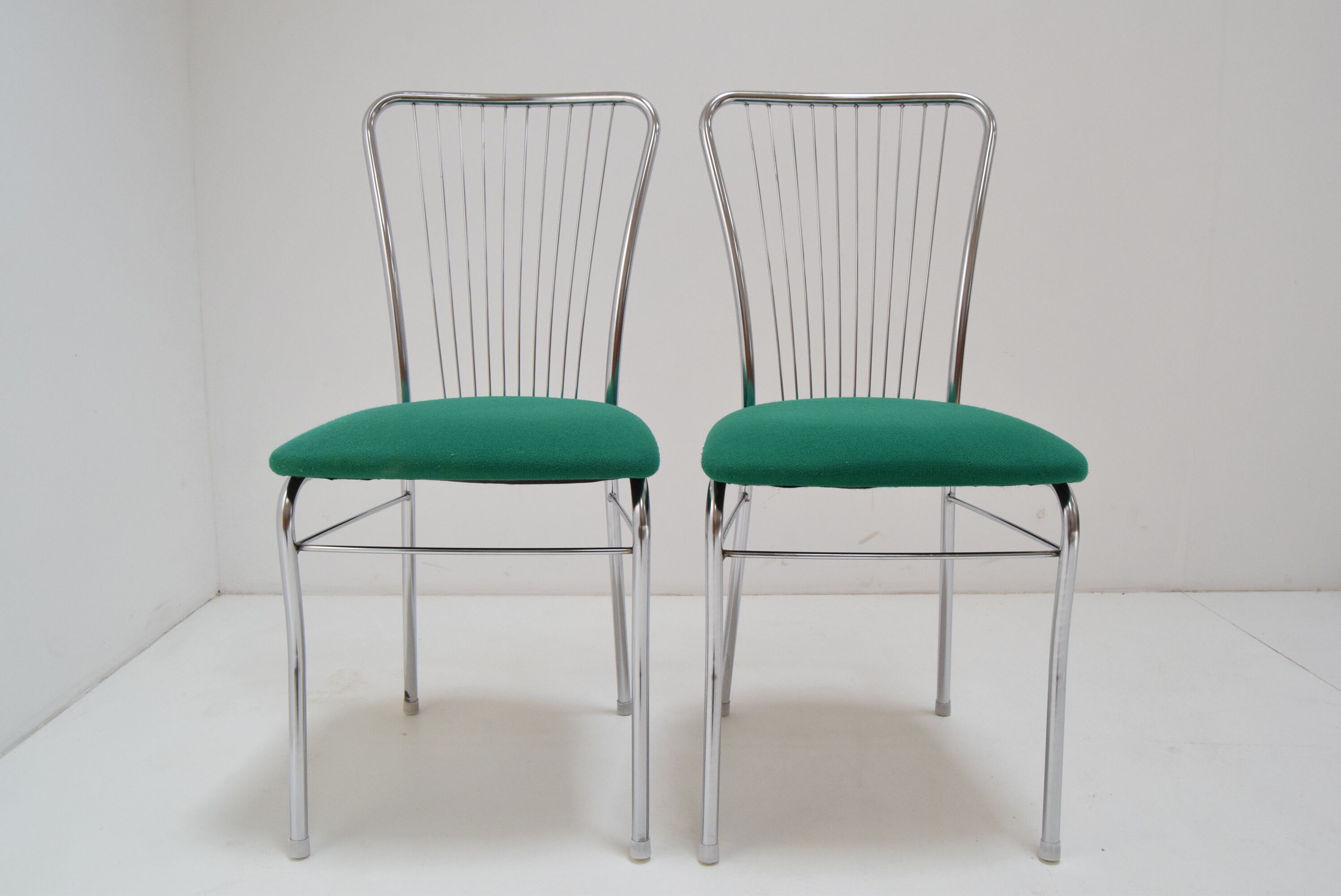 Pair of Mid-century Chrome Chairs,Nowy Styl,circa 1980's.