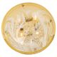 Large Murano brass wall lamp by Hillebrand, Germany, 1970s.