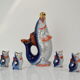 Fish decanter soviet drinking set porcelain fish carafe shots glass,1950's.