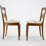 Set of two antique side chairs, czechoslovakia 1950
