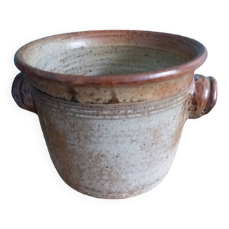 Puisaye sandstone ice bucket signed Jean-Pierre Purd'homme