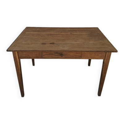 Table de ferme rustique en chêne massif, 1900