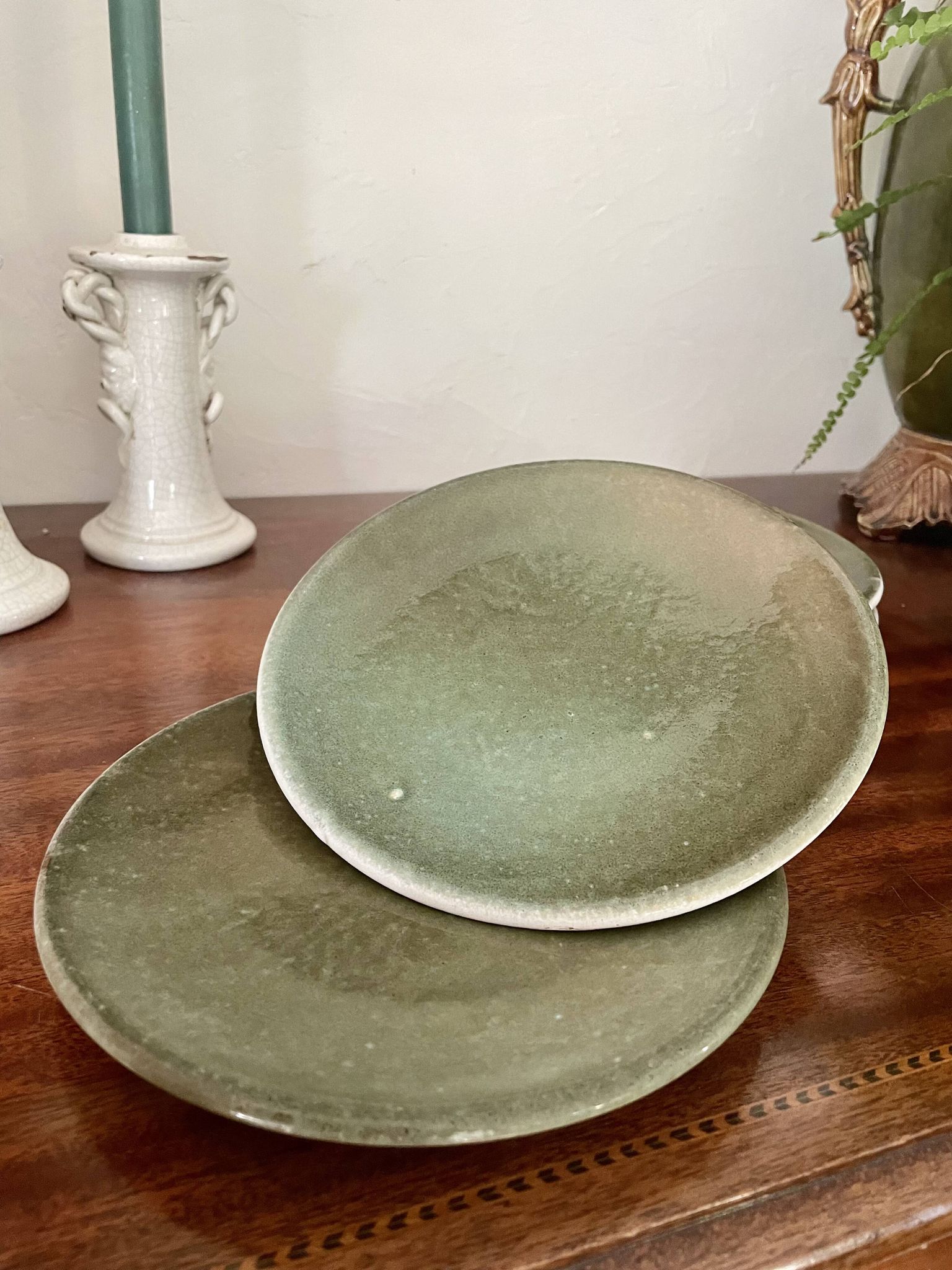 Set of 5 ceramic dessert plates