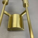 Set of 2 brass italian stilnovo style theatre wall light sconces, italy, 1970s