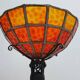 Large Art Deco Red Stained Glass Floor Lamp