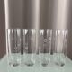 Set of 4 Vintage Etched Floral Highball Glasses