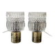 Pair of glass bedside lamps by Kamenicky Senov 1960