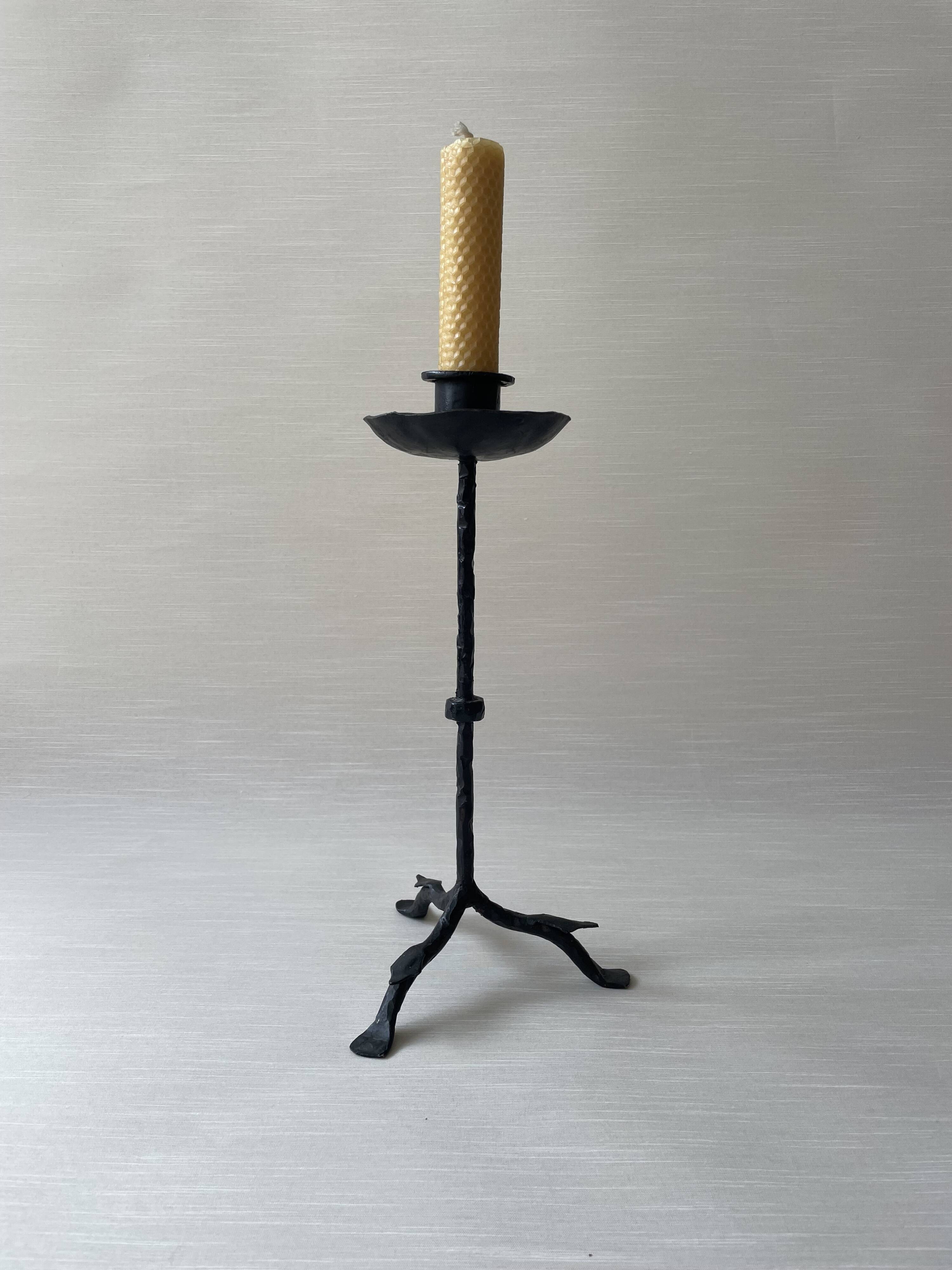 Wrought iron candle holder