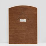 Mirror by Deknudt with marbled fume glass side panels in gilded wooden fram