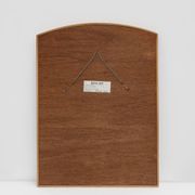 Mirror by Deknudt with marbled fume glass side panels in gilded wooden fram