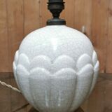 Lampe design art deco céramique signée craquelé 30's