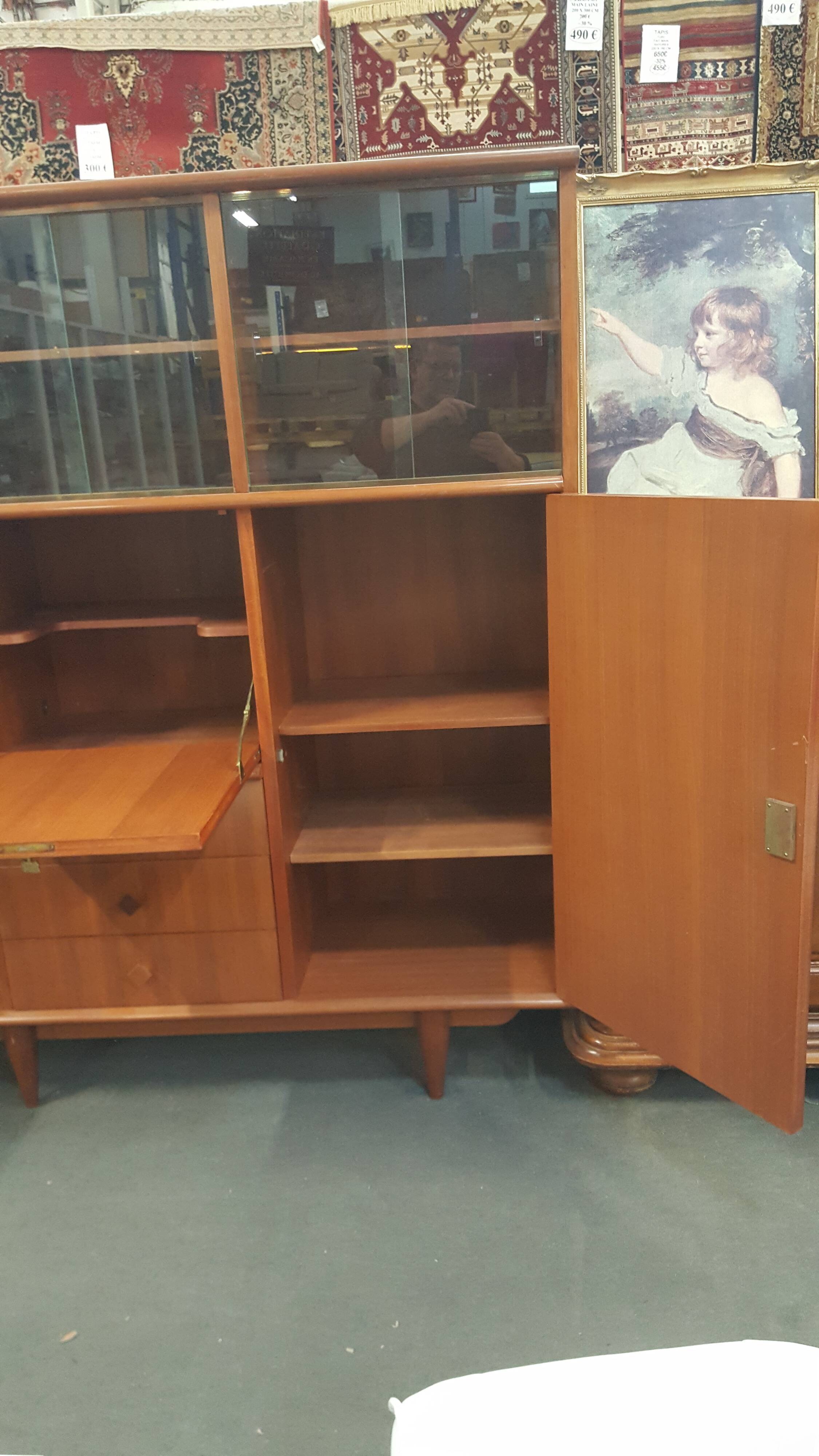 Libary by Gaston Poisson around 1950 teak