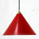 Danish conical hanging lamp goes up and down 1960's