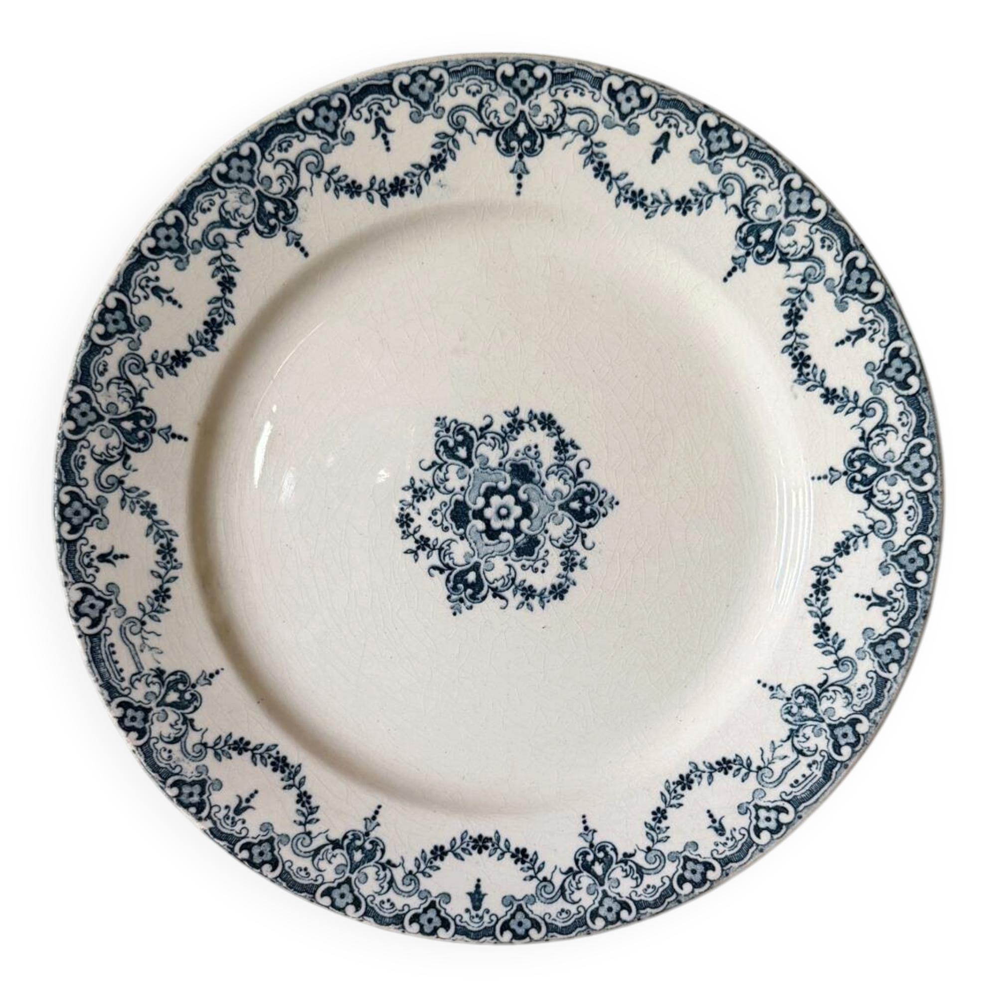 Ironstone plate Émile Bourgeois Excelsior model