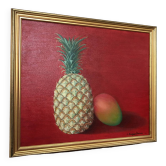 Pineapple still life painting