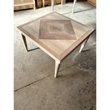 Italian Contemporary Square Natural Walnut Coffee-Table