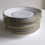 Set of 10 porcelain flat plates