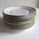 Set of 10 porcelain flat plates