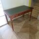 Minister's desk in Louis Philippe style – 2 drawers – cherry wood – green writing pad