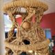 Large vintage macrame plant holder