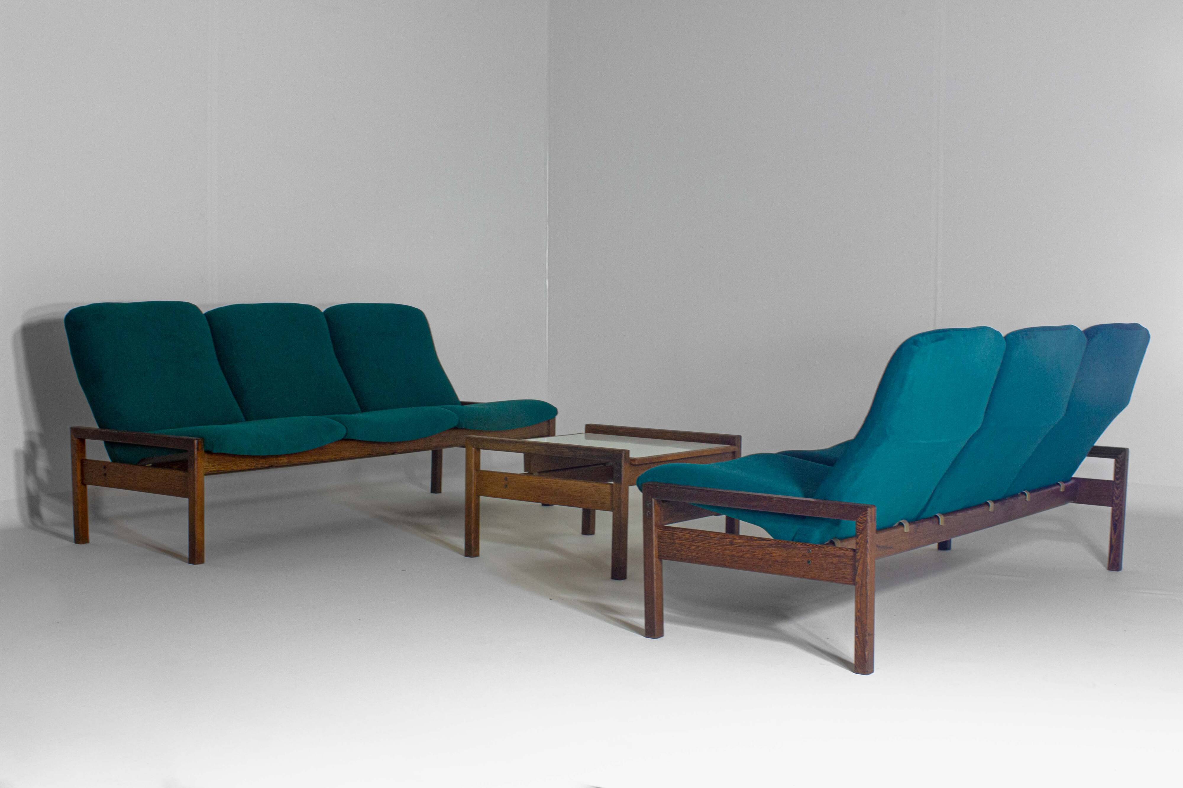 Rare mid-century sitting corner by Georges van Rijck, 1960s Belgium