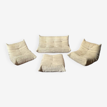 Living room sofa / fireside chair and ottoman TOGO Michel Ducaroy Ligne Roset edition 1970'