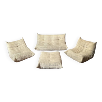 Salon canapé / chauffeuse et pouf TOGO Michel Ducaroy édition Ligne Roset 1970’