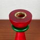 Vintage postmodern wooden candlestick, 1970s