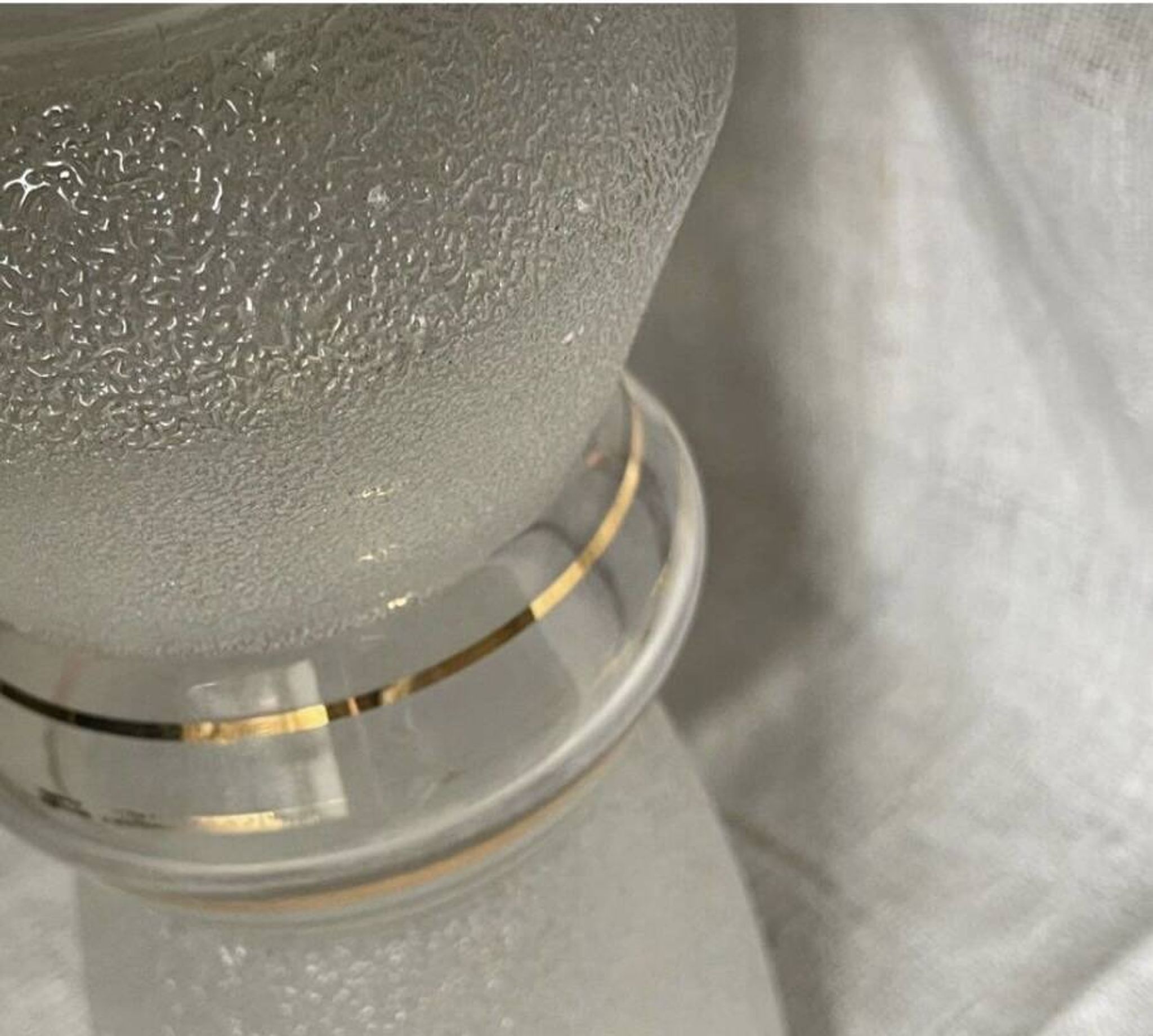 Granulated glass vase