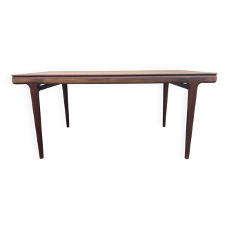 Large Scandinavian dining table, Johaness Andernsen for Samcom, rectangular teak, extendable, mad