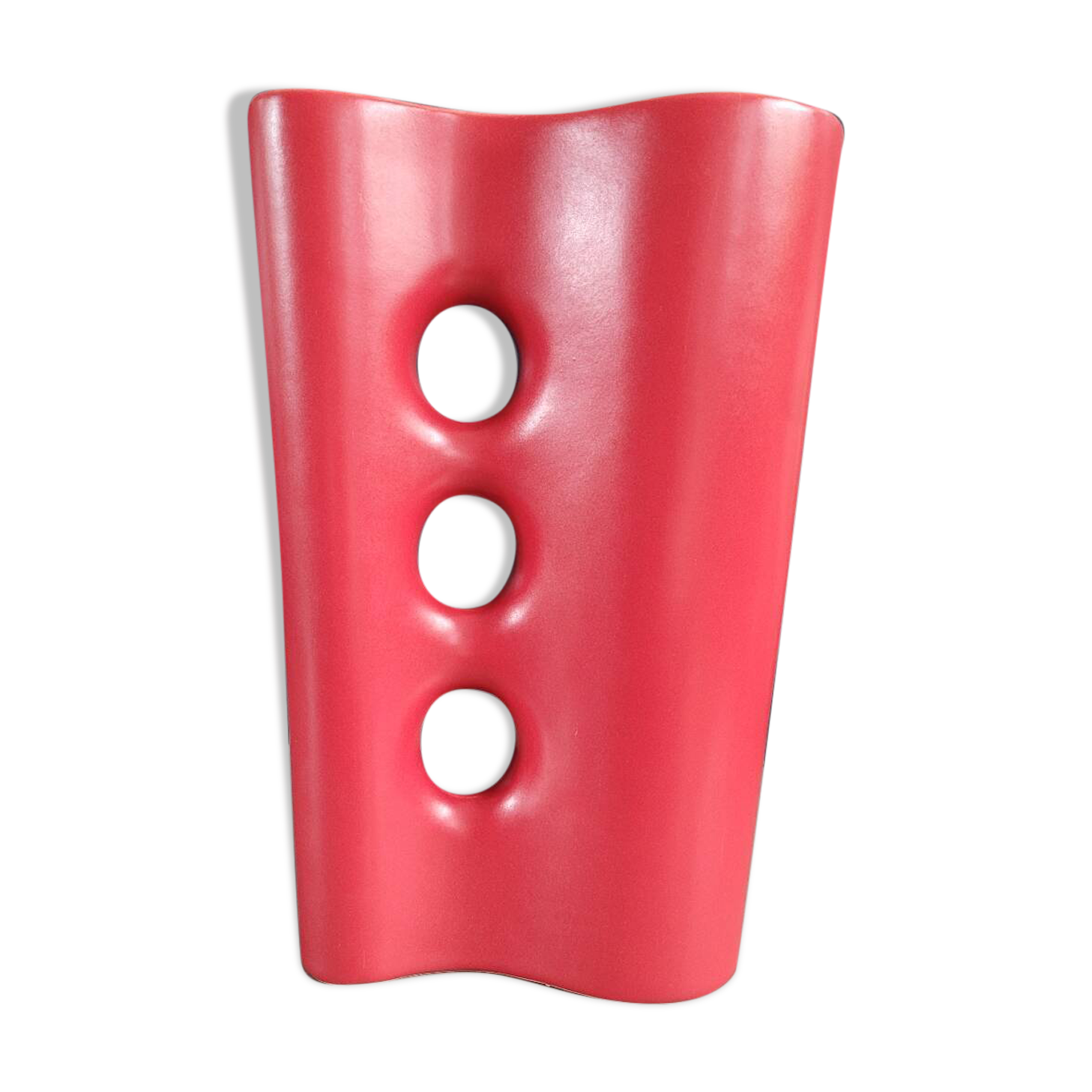 Vase en céramique rouge mat, 1960