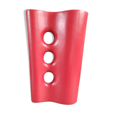 Vintage 60's matte red vase